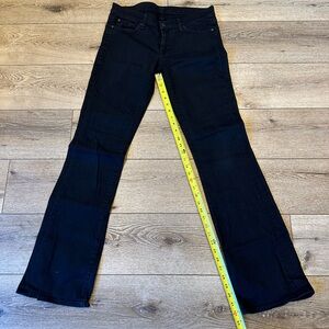 Black size 29 Seven jeans, slight flare. 32 inch inseam